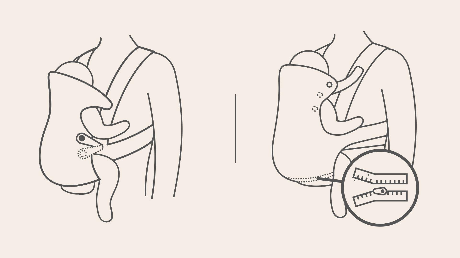 Pictogram over what Makes a Baby Carrier Ergonomic - BabyBjörn
