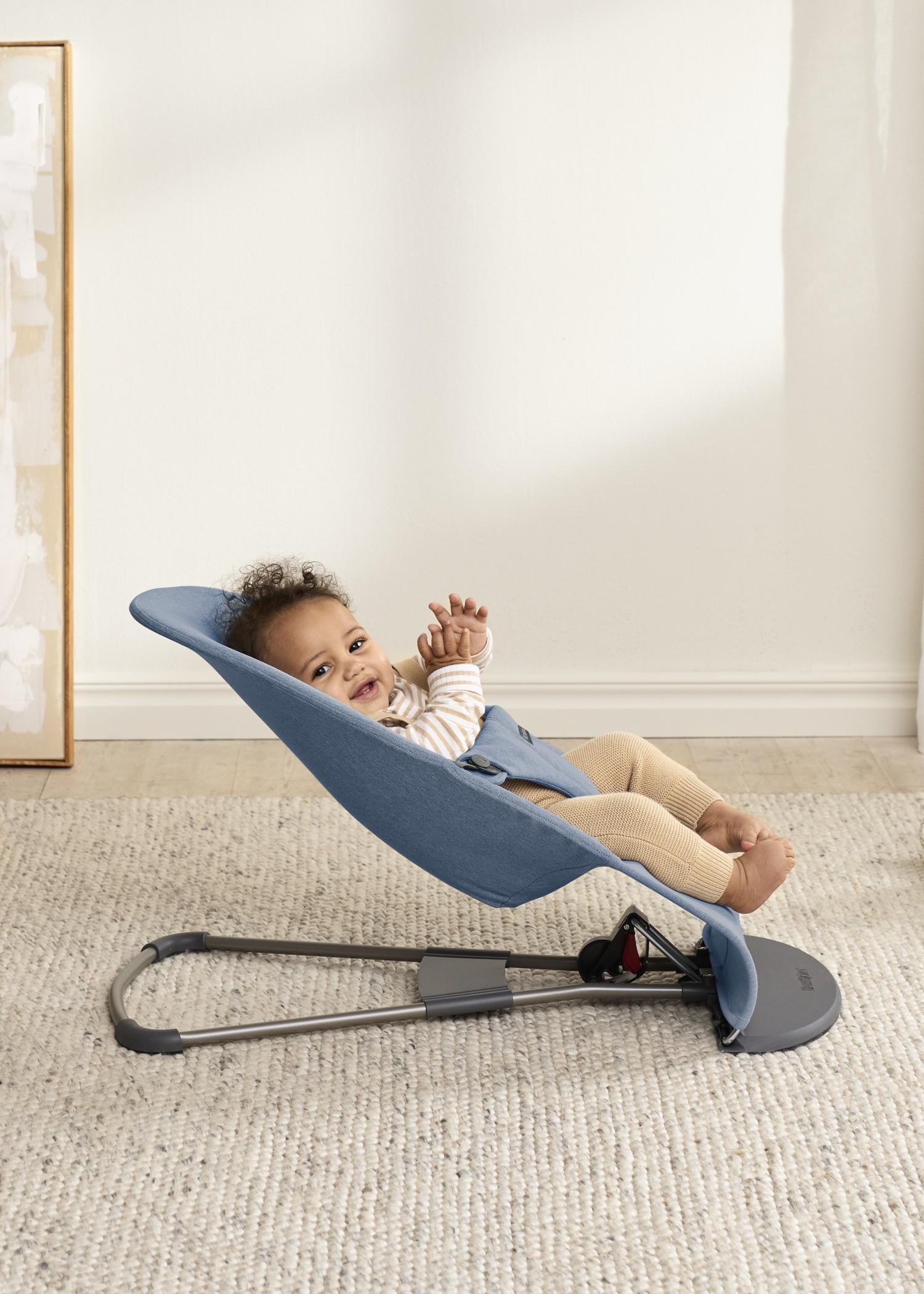 Bouncer Bliss in Blue Woven Mélange - BabyBjörn