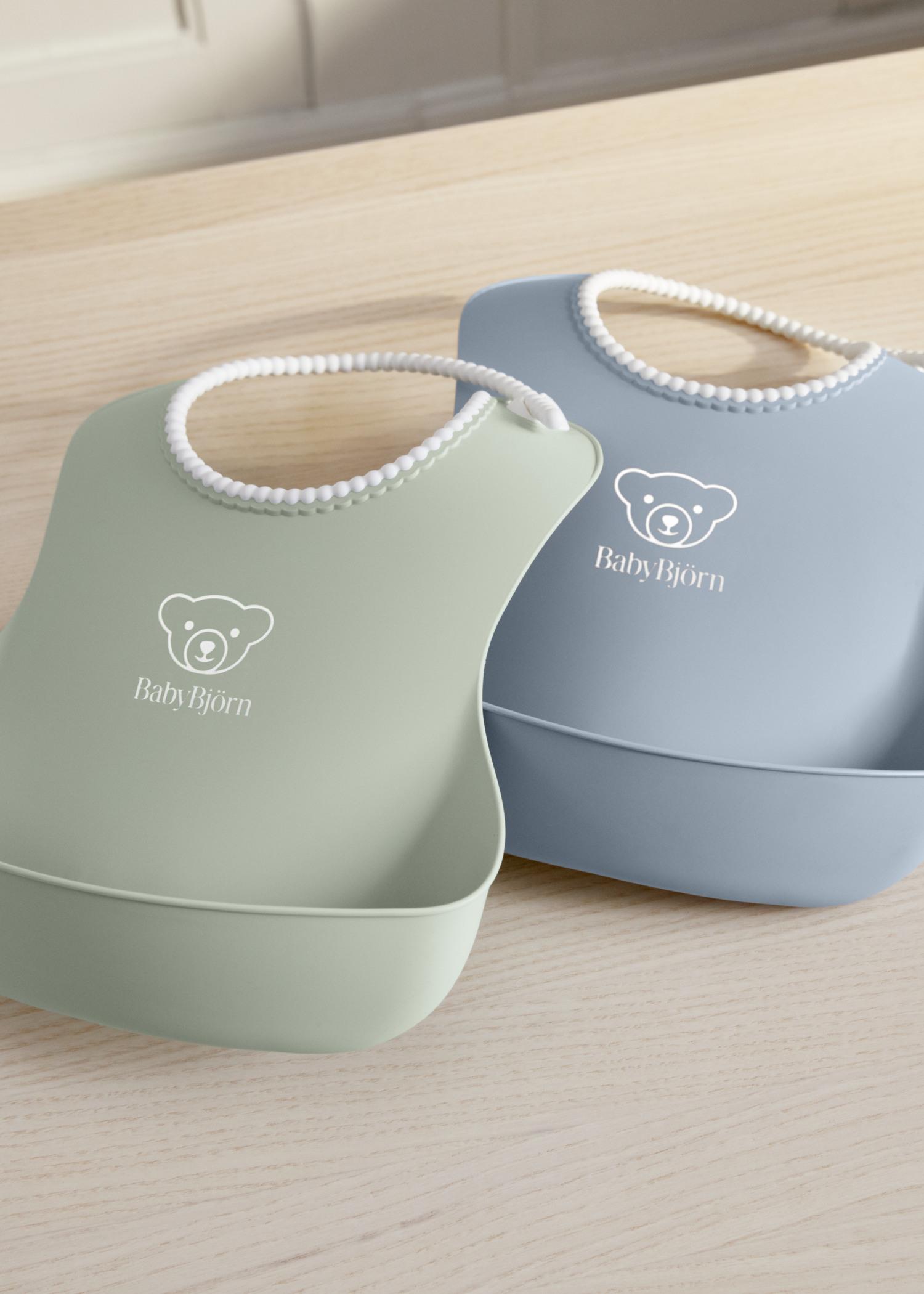 Baby Bib 2 pack Powder Blue Powder Green BabyBjörn