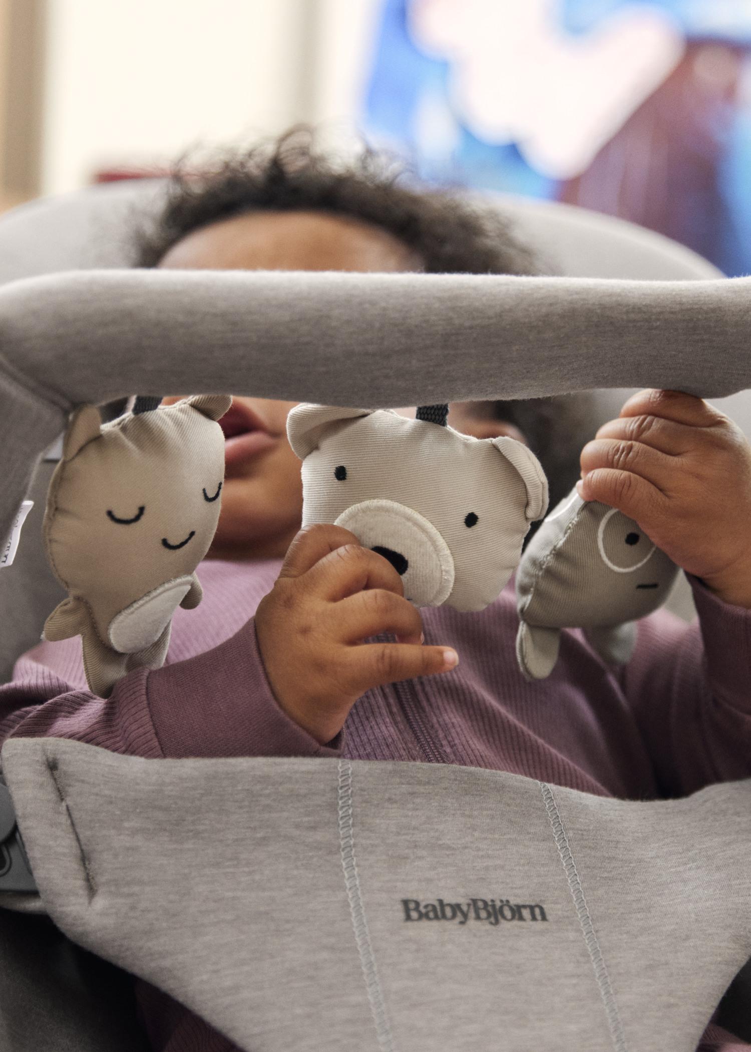 Toy for Bouncer Soft friends in neutral colours - BabyBjörn
