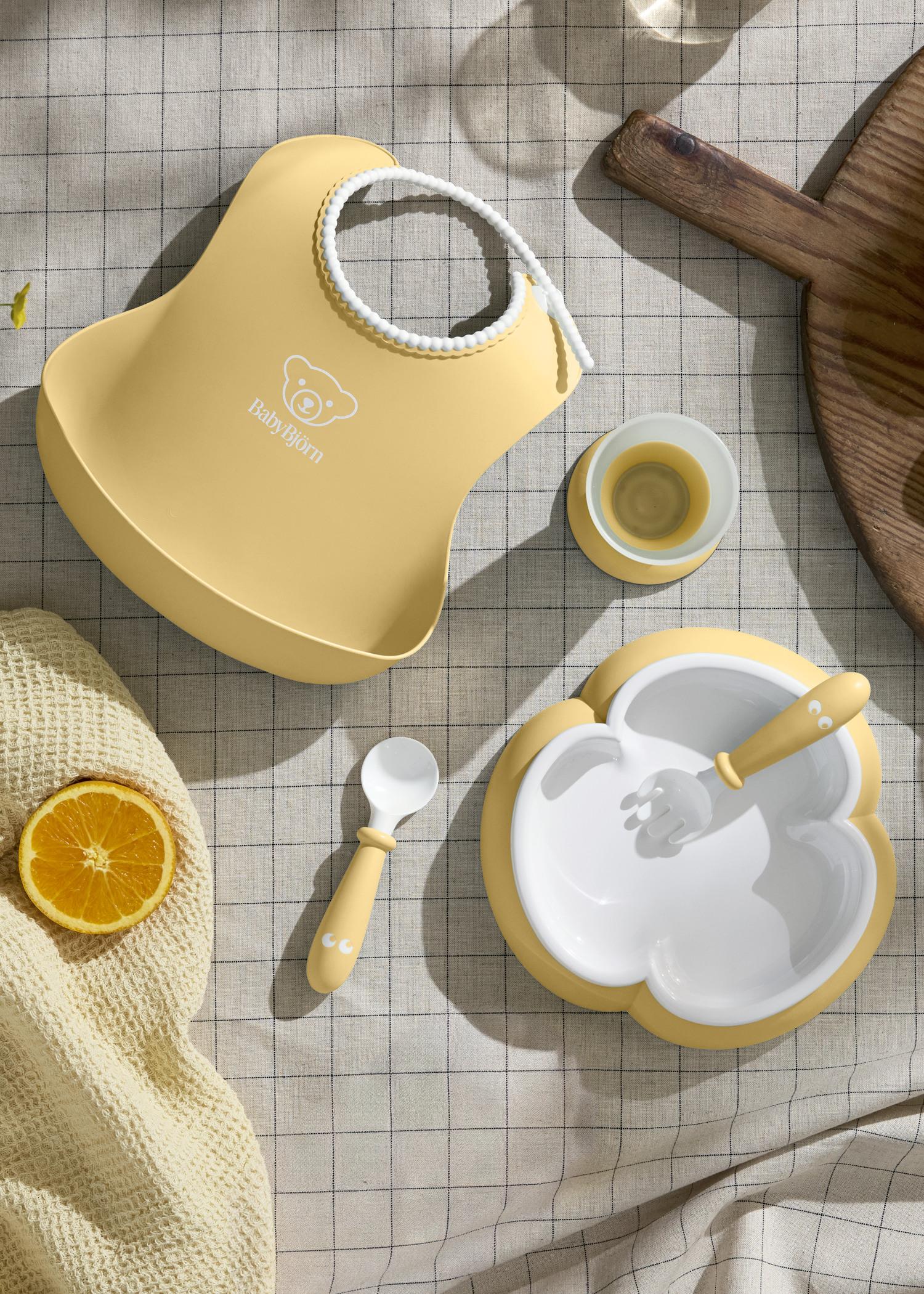 Baby Dinner Set 5 pcs Powder Yellow BabyBjörn