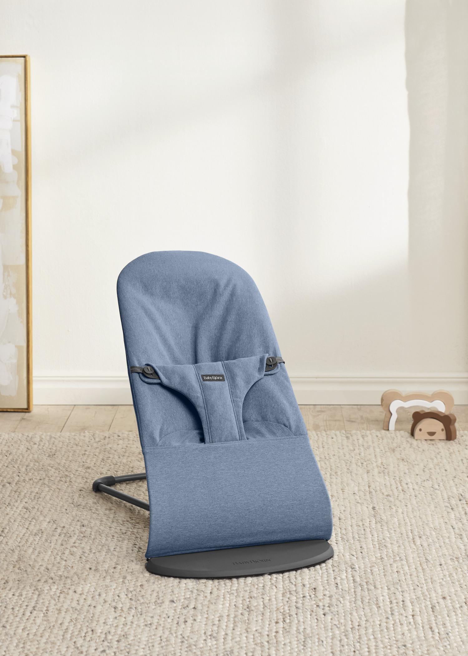 Bouncer Bliss in Blue Woven Mélange - BabyBjörn