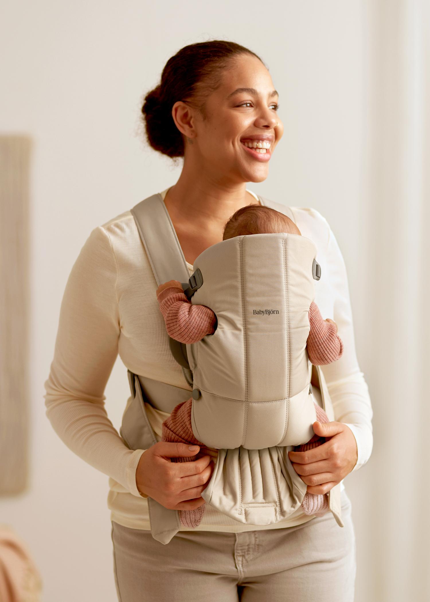Baby Carrier Mini in Beige Woven - BabyBjörn