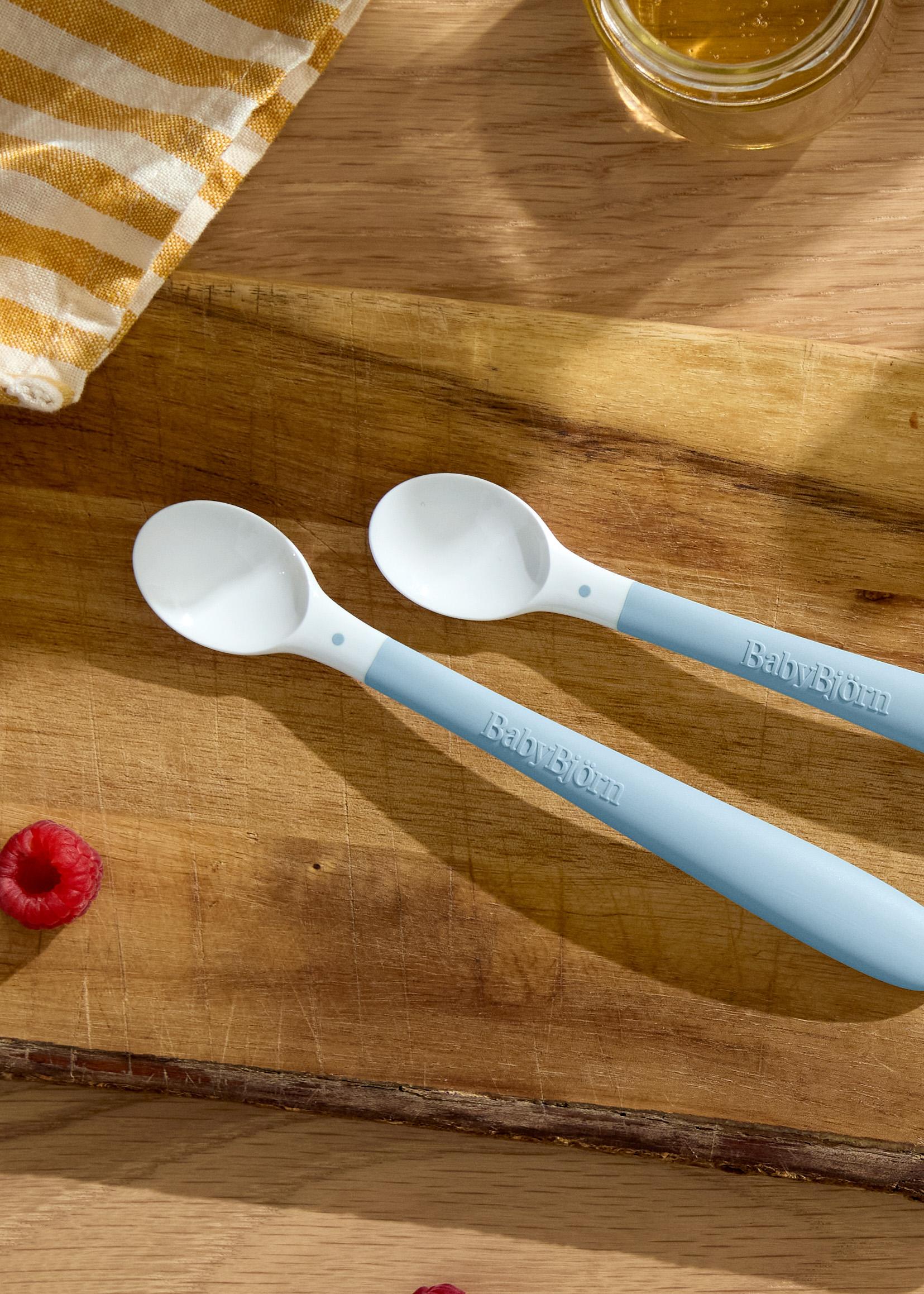 Baby Feeding spoon in Powder Blue 2-pack - BabyBjörn