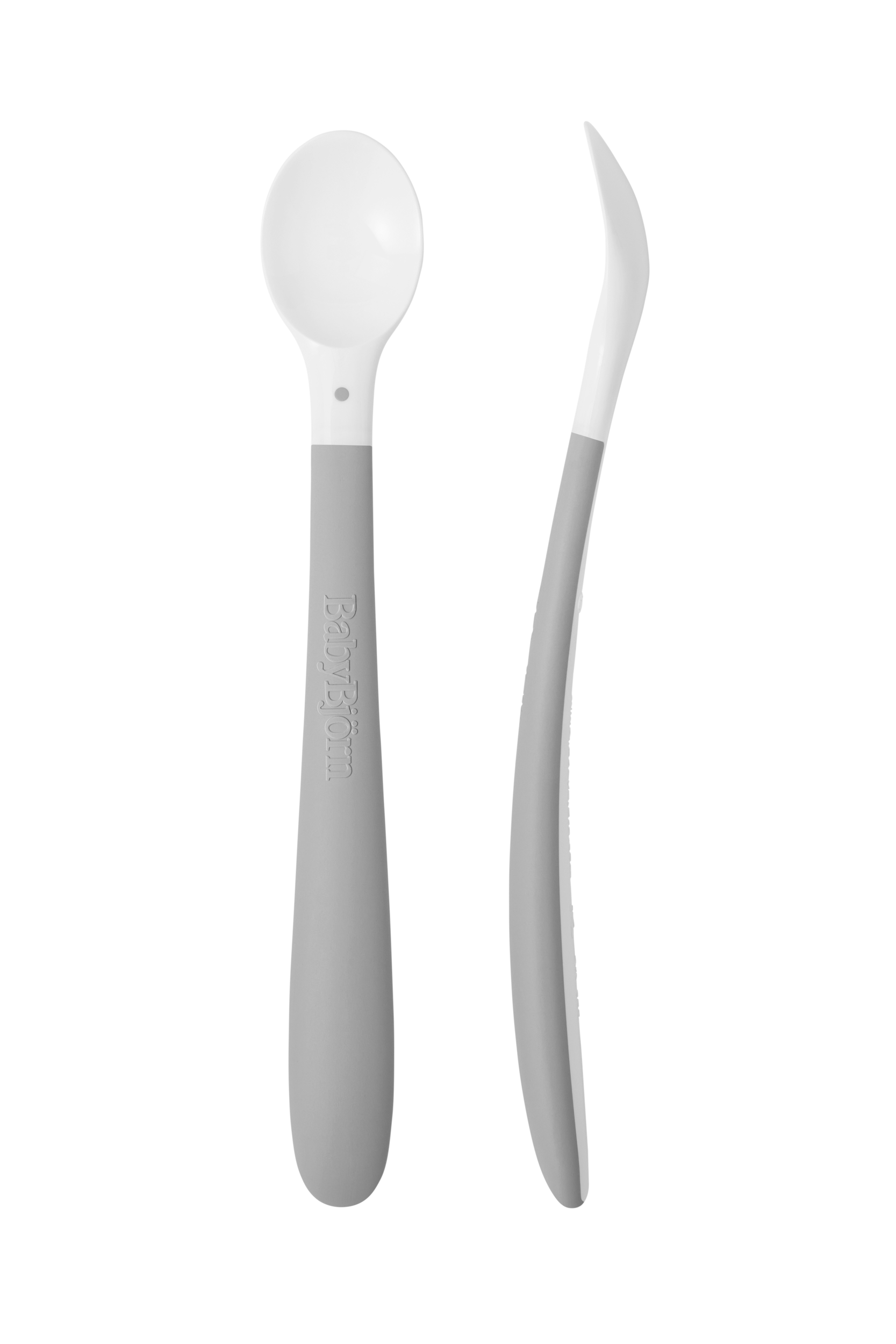 Baby Feeding spoon in grey 2-pack - BabyBjörn
