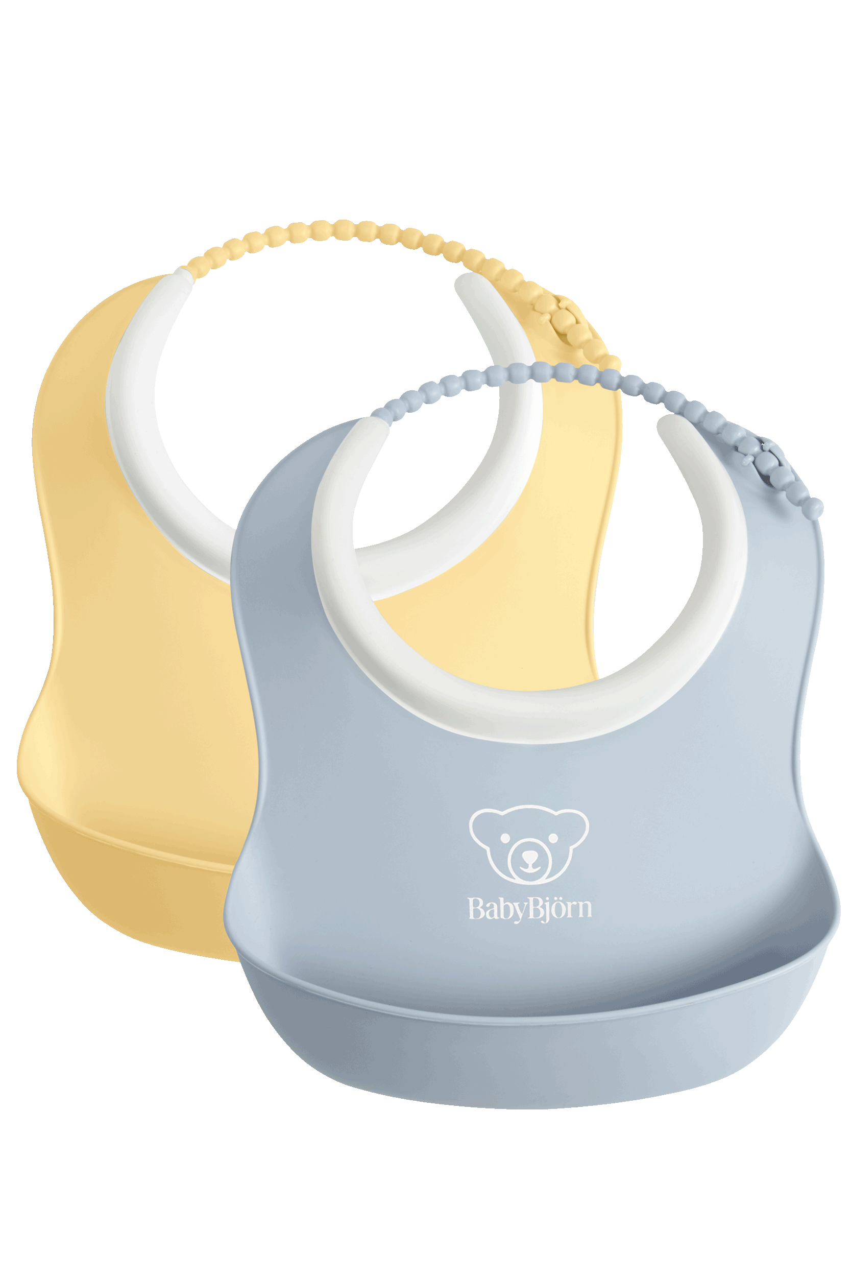 Small Baby Bib 2 pack Powder Yellow Powder blue BabyBjörn