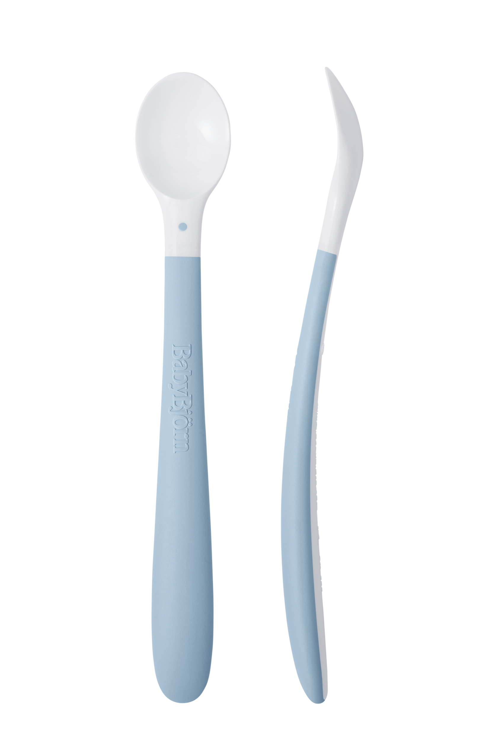 피딩 스푼, 2개 한 팩, 라이트 블루
