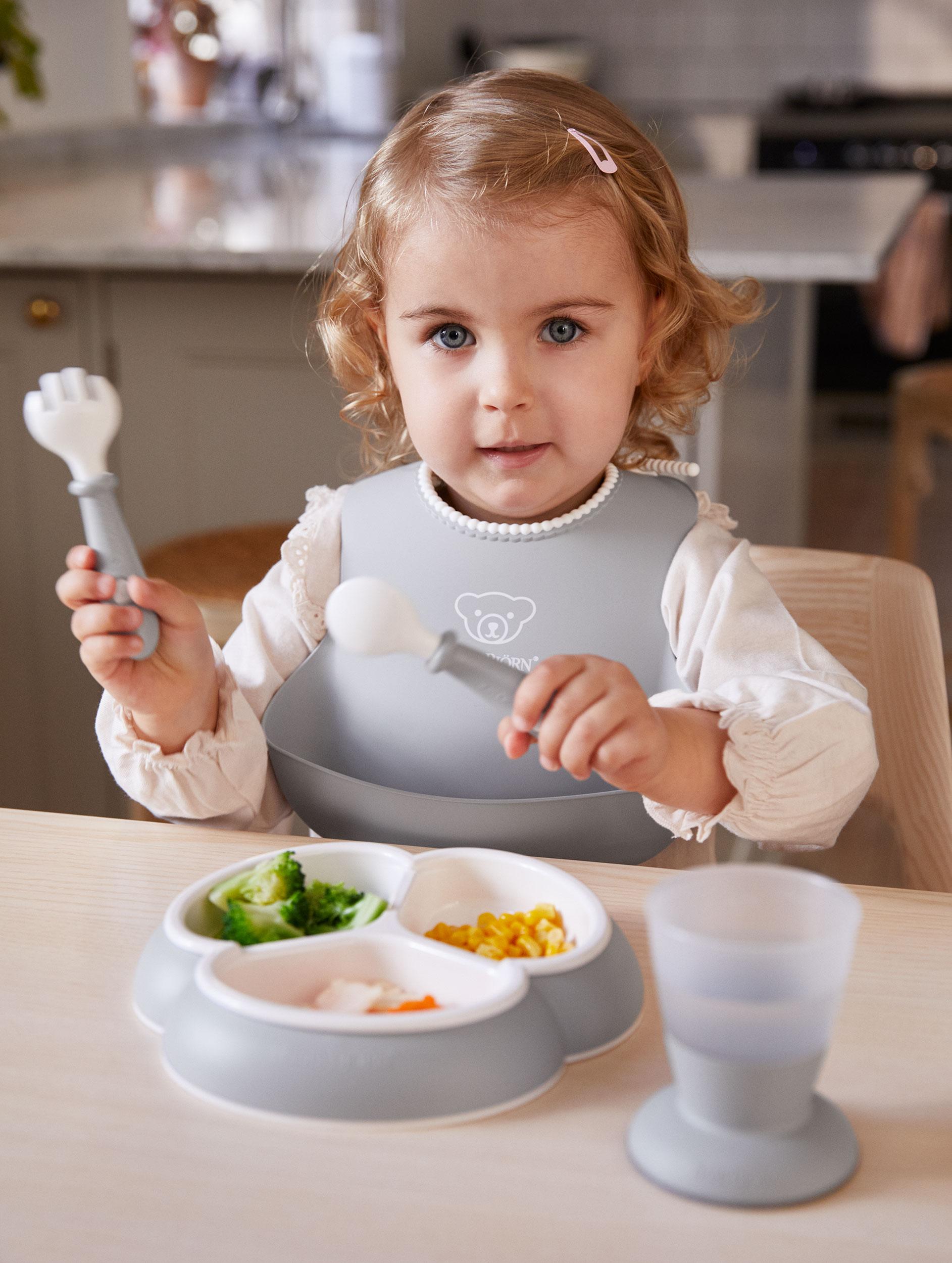 Dinnerware Set 8 pcs Gray BabyBjörn